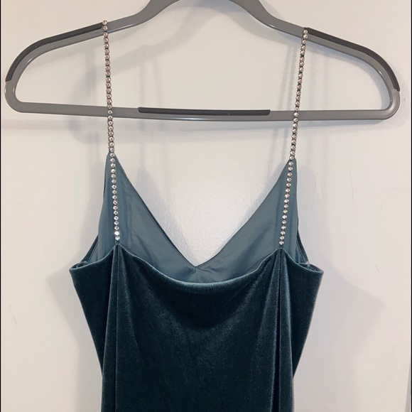 Velvet maxi dress with rhinestone sleeves from the & Other Stories. - Picture 6 of 8